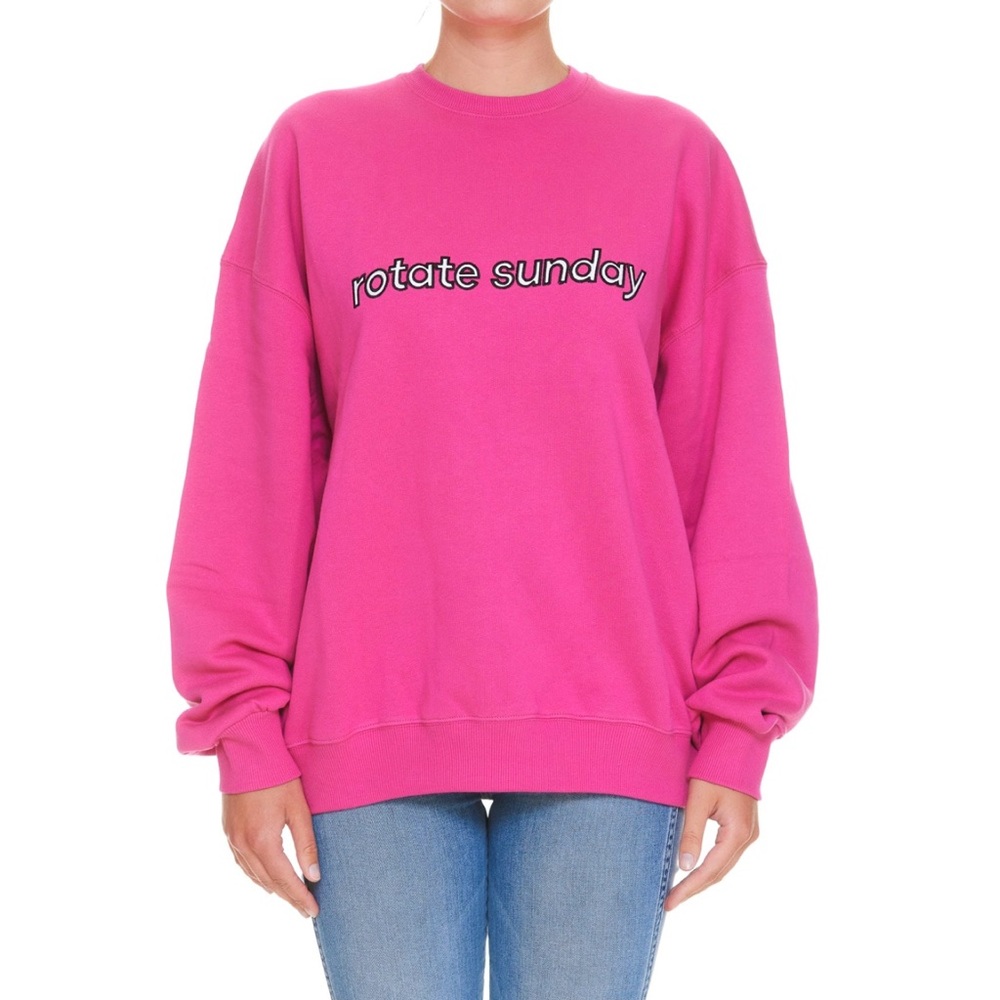 Birger Christensen Berry pink Iris Rotate Sunday crewneck sweatshirt sweater - Picture 1 of 12